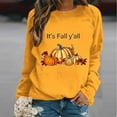 thumbnail image 2 of Pisexur Chandail de l\'Action de Grâce Orange à Col Rond Chandails Mode à Motif de Citrouille Chandails Grateful Blessed Chandail d'Automne Chandail à Manches Longues Chandail à Enfiler Hauts pour Femmes, 2 of 3