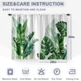 thumbnail image 3 of Tropical Leaves Kitchen Curtains - Banana Trees Watercolored Short Cafe Curtains for Bathroom Living Room Decor Tier Curtains Farmhouse Rustic Rod Pocket Window Drapes 36 Inches Length 2 Panel Set, 3 of 5