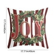 thumbnail image 3 of Horivan Christmas Pillow Covers 17x17 Inch Holiday Decor Soft Cotton Cushion Cases with Hidden Zipper for Living Room Sofa Bed Seasonal Home Decorative Throw Pillow Covers, 3 of 6