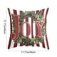 thumbnail image 3 of Fundas de Almohada Navideñas de 45X45 Cm | Fundas de Almohada Decorativas Festivas | Tela Suave con Cremallera Oculta | Decoración para El Hogar - 1 Funda de Almohada de Algodón, 3 of 6