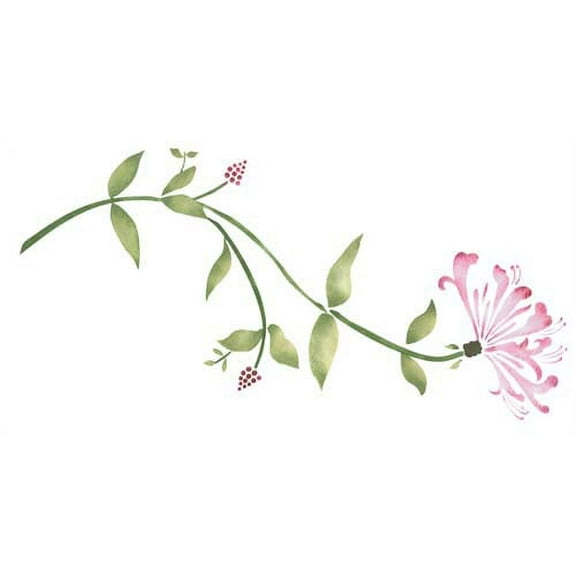 Honeysuckle Flower Wall Stencil SKU #3301 by Designer Stencils