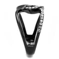 thumbnail image 2 of Womens Light Black Ring Anillo Para Mujer Stainless Steel Ring with Top Grade Crystal in Clear Thea, 2 of 4