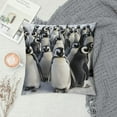 thumbnail image 2 of COMIO Decorative Throw Pillow Cover Christmas Winter Holiday Wintertime Gray Cute Penguins Pillow Case Square Cushion Cover Super Soft Brushed Fabric Pillowcase for Home Couch Sofa Bed, 2 of 5