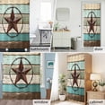 thumbnail image 2 of Retro Farmhouse Shower Curtain Set with Hooks, Barn Star Wood Texture Waterproof Fabric Bathroom Curtains Decor Home Accessories, Stall Long 54 X 78 Inch, 2 of 9