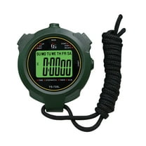 RENACLIPY  Multifunctional Green Sports Timer Luminous Display ABS Training Stopwatch