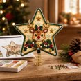 thumbnail image 2 of Clearance! DIY Beaded Christmas Tree Star Topper, Christmas Diamond Art Kit for Adults, DIY Pearls Rhinestone Craft, Gold Spiral Tree-Top Base, Christmas Tree Topper Holiday Party Decor (Reindeer), 2 of 8
