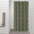 thumbnail image 2 of Green Christmas Gingerbread and Tree Pattern Shower Curtain 36"x72" ,Bathroom Decorative Shower Curtains Set with 12 Hooks,Modern Waterproof Washable Shower Curtain, 2 of 6