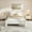 white- T, variant on Gaderth Boucle Bed Frame, Upholstered Platform Cloud Bed with Soft Round Headboard & Cylindrical Legs, Upholstered Platform Bed with Wood Slats,  Noise-free