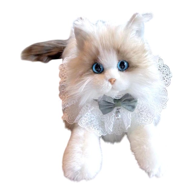Ragdoll Cat Animal relleno cómodo, cómodo, de gatos suaves, juguete para niños regalos Bufanda azul de gato