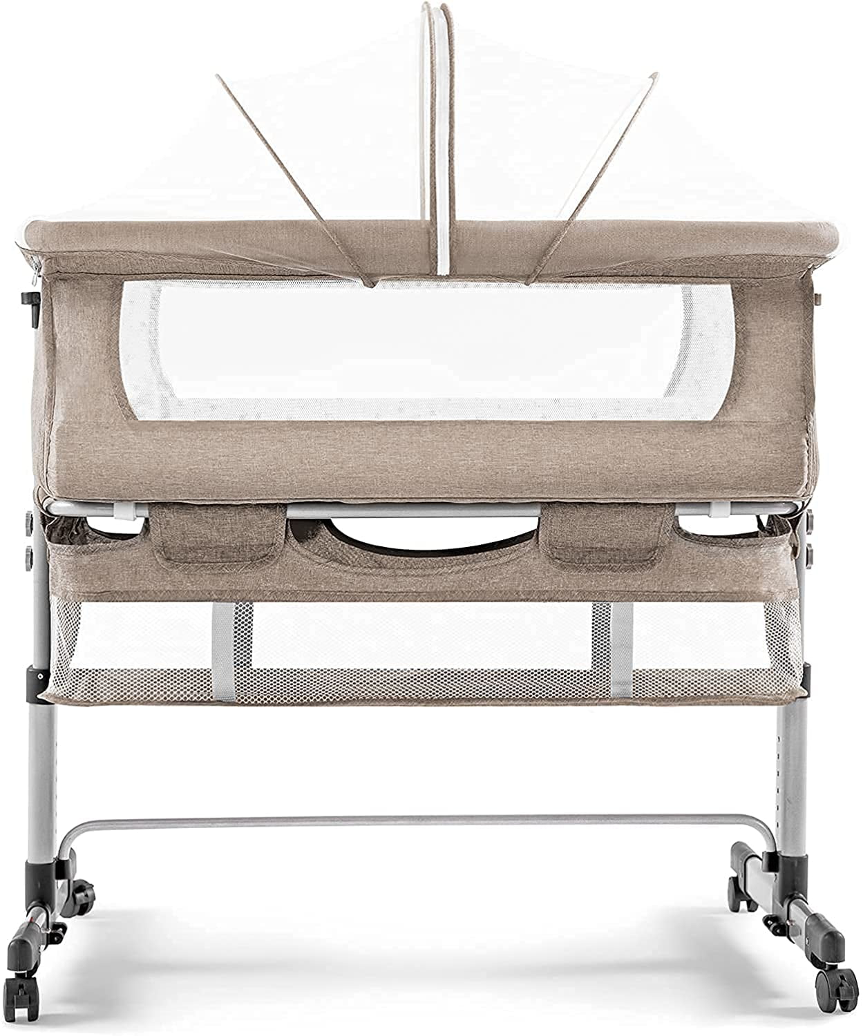 Nordmiex Baby 3 in 1 Bedside Sleeper for Newborn / Infant, Khaki