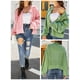 thumbnail image 4 of Cárdigan de punto para mujer Botones de manga larga Frente O Cuello Suéteres casuales CACAGOO Camiseta de manga corta, 4 of 7