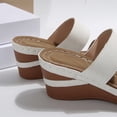 thumbnail image 6 of Mostsola Womens Wedge Sandals Summer Platform Heels Comfortable Slip on Shoes Open Toe Slippers, 6 of 9