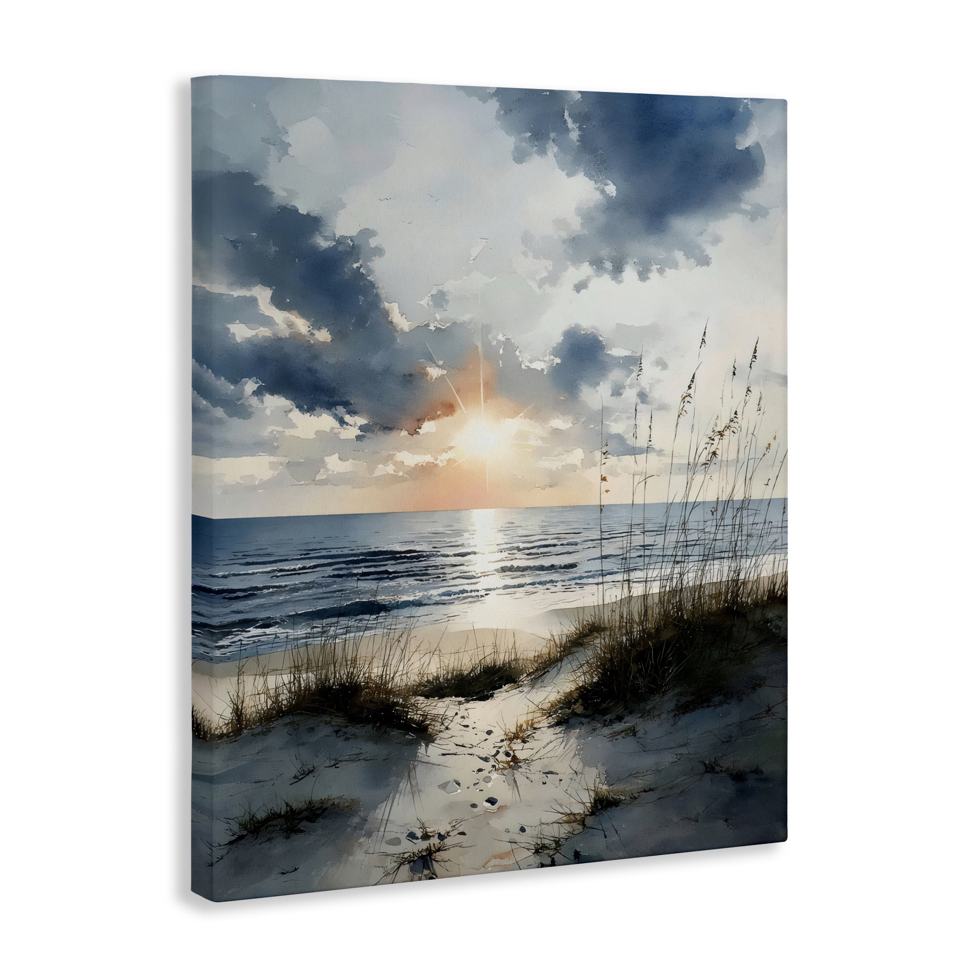 Stupell Industries Ocean Sunrise over Sandy Dunes Canvas Wall Art, design by Franklyn Gregory