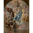 thumbnail image 2 of Peter Paul Rubens 15x18 Black Ornate Wood Framed Double Matted Museum Art Print Titled - The Virgin as the Woman of the Apocalypse (1623-1624), 2 of 5