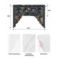 thumbnail image 5 of Black Flowers Swag Valances for Windows, Small Curtains Drapes, Spring Floral Elegant Pastoral Vintage Kitchen Window Curtains Over Sink Window Treatment Valance for Bedroom/Bathroom 56"x36", 5 of 5