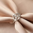 thumbnail image 4 of RSAMD Merkaba Star Ring Sacred Geometry Wedding Band Mystical Symbol Protection-9-A Gold Color, 4 of 9