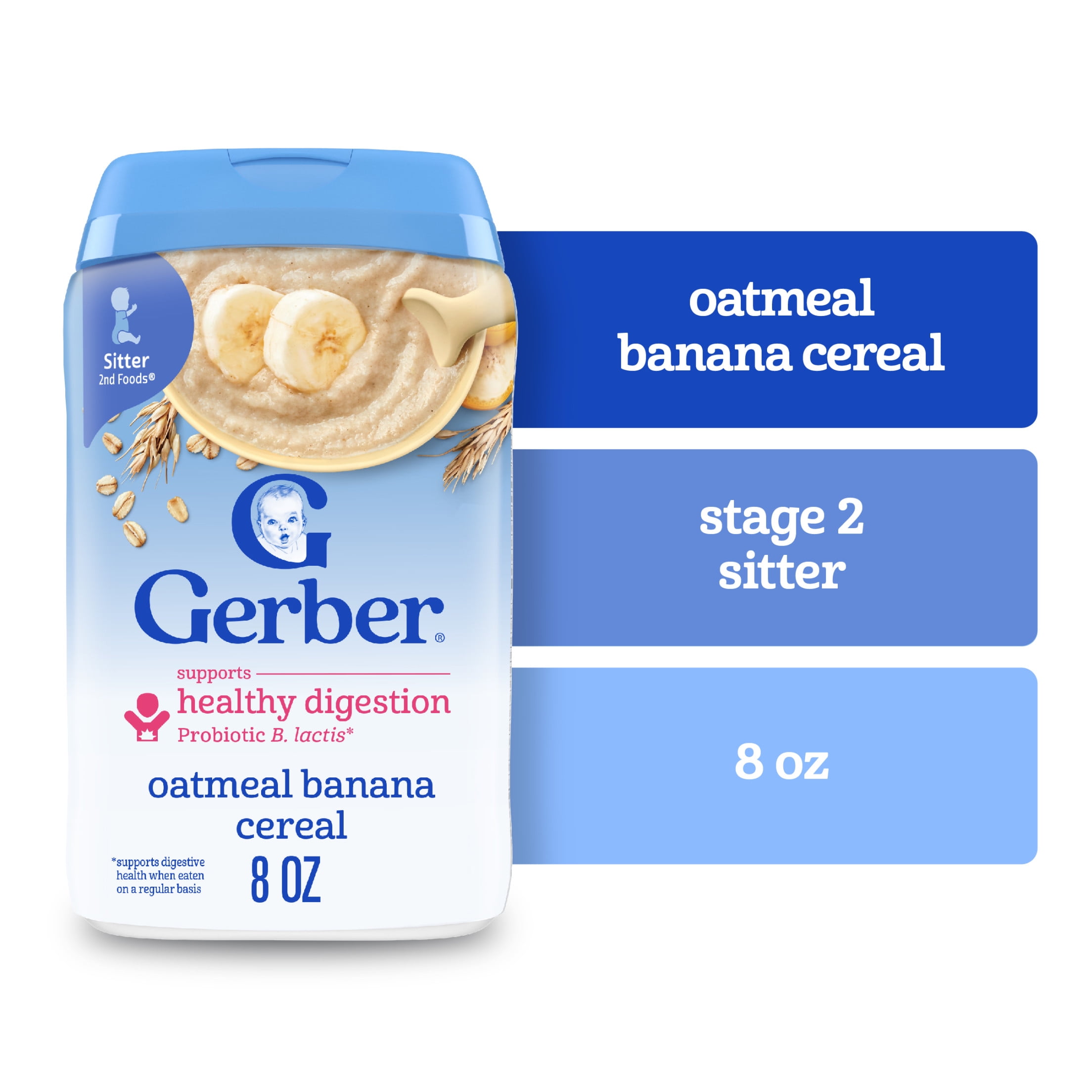 Oatmeal Banana Gerber Baby Cereal Starter Lil' Bits Cereal Oatmeal