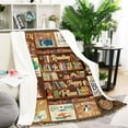 thumbnail image 5 of Xchearser Book Blanket,Book Club Lovers Gifts for Women,Reading Gifts for Book Lovers,Book Reader Gifts for Women,Book Themed Gifts,Warm Soft Cozy Plush Book Lover Blanket for Bed Couch 50"x 60", 5 of 6