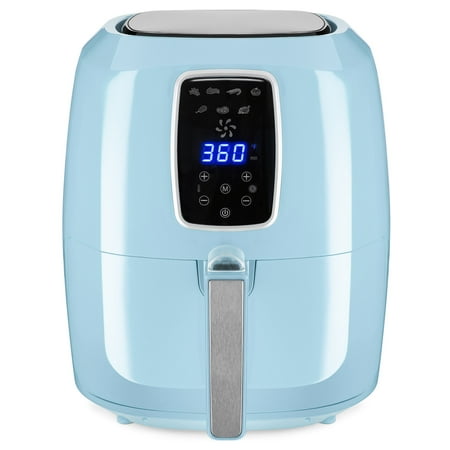 Best Choice Products 5.5qt 7-in-1 Electric Digital Family Sized Air Fryer Kitchen Appliance w/ LCD Screen, Non-Stick Coating, Temp Control, Timer, Removable Fryer Basket - Baby (Best Fryer For Wings)