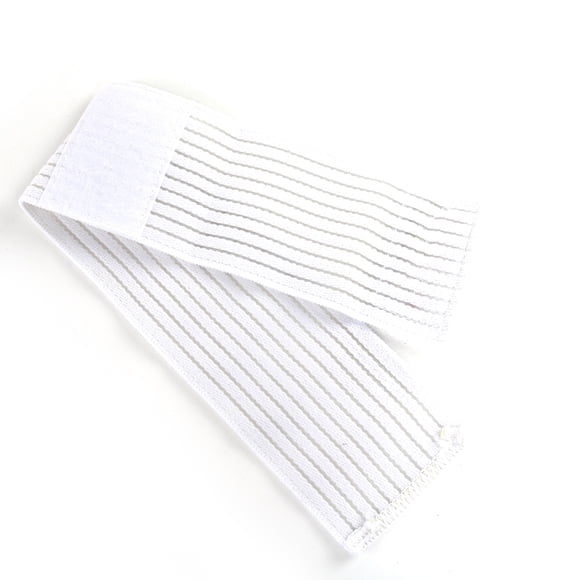 Toystoory Muñequera deportiva Vendaje de compresión ajustable Brace Wrap Bar Correa Rodilla Tobillo Tendón Soporte Fitness Recuperación Accesorios para máquinas de ejercicios Blanco
