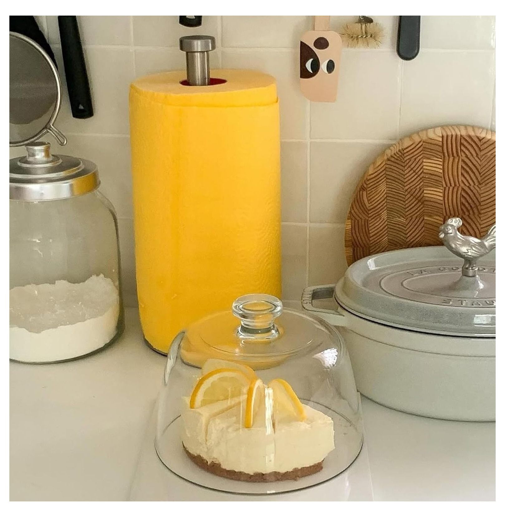 Paper Towels Jumbo Roll 2 Ply Yellow, Highly Absorbent Kitchen Towels 120 Sheets, Bulk Paper Towel Rolls for Kitchen & Home, 3/6/8 Pack
