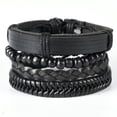 thumbnail image 1 of Pulsera de cuero tejida a mano con cuerda para hombre y mujer, sencilla, joyería, 1 of 1
