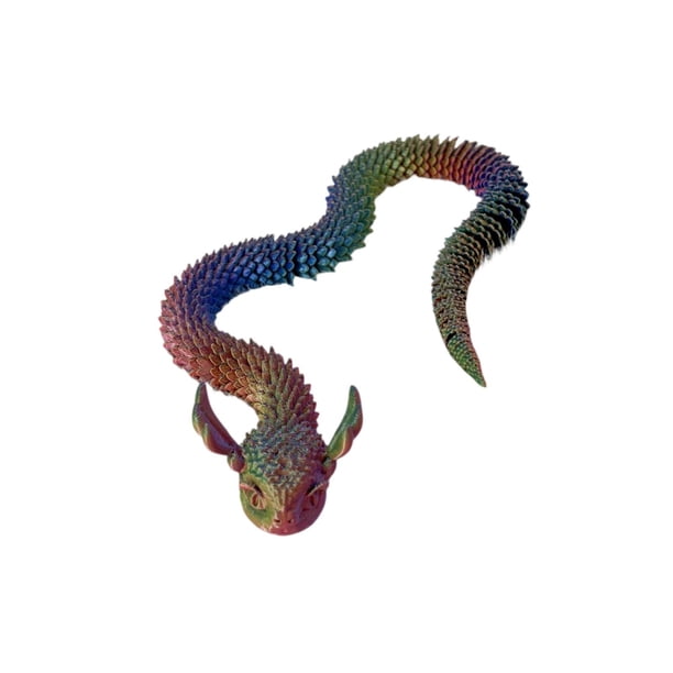 Regalo para el Hogar,Modelo de Mano Móvil de Múltiples Articulaciones de la Serpiente Impresa,Decoración de Escritorio Flexible de 65 cm Y Juguete para Niños,Serpiente de Alivio Del Estrés Fidget,,