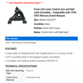 thumbnail image 2 of Front Left Lower Control Arm and Ball Joint Assembly - Compatible with 1995 - 2002 Mercury Grand Marquis 1996 1997 1998 1999 2000 2001, 2 of 2