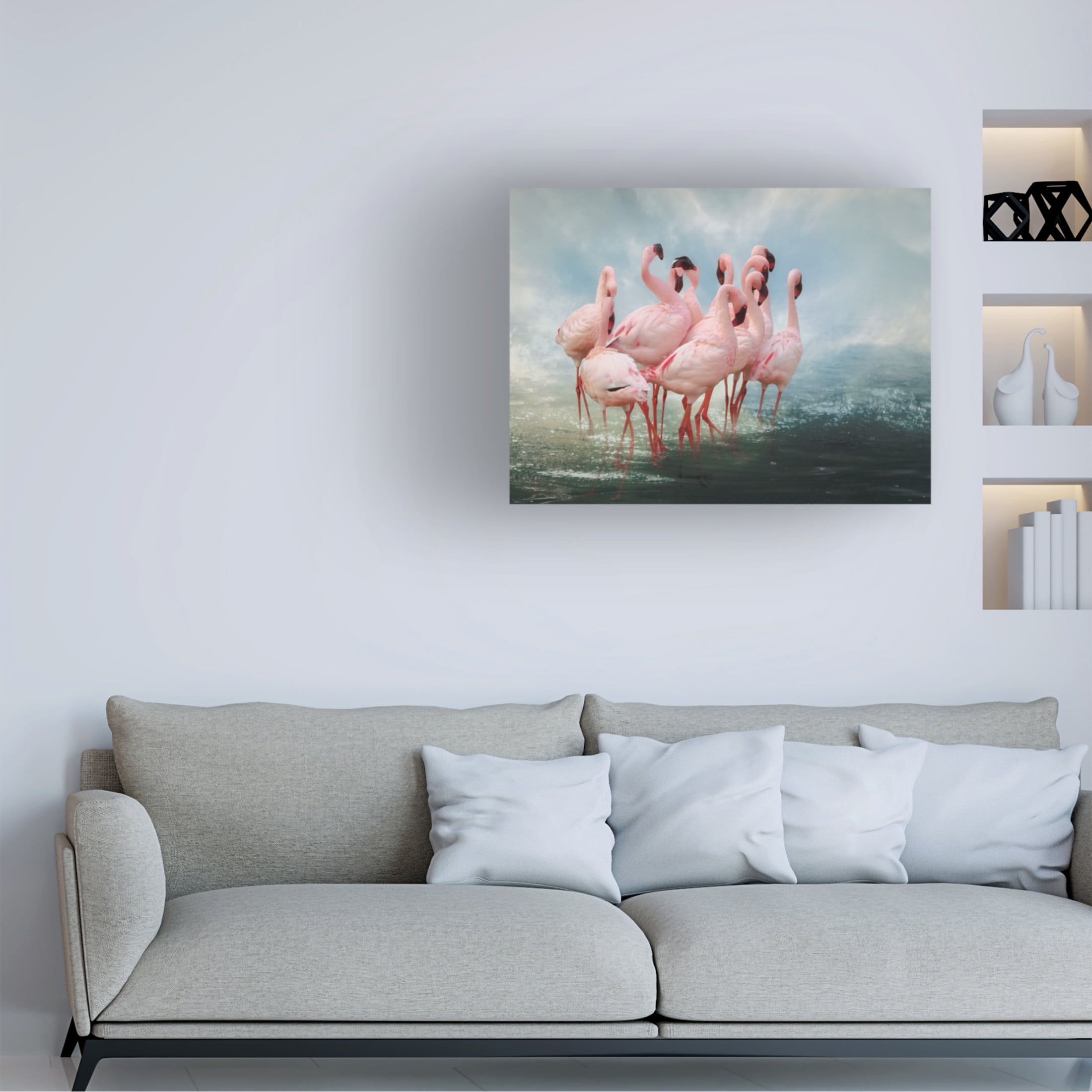 Trademark Fine Art Krystina Wisniowska Lesser Flamingo Summit Canvas Wall Art