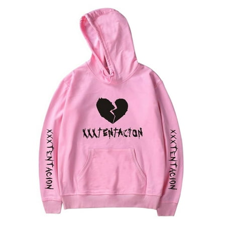 Fashion Long Sleeves Hoodies Men Casual Hip Hop XXXTentacion Letter Print Hooded Drawstring Sweatshirt Traksuit Pullover