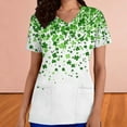 thumbnail image 4 of PNTUTB Fashion Women's St. Patrick's Day Print V Neck Casual Loose Comfort Short Sleeve T Shirt with Pockets, 4 of 6