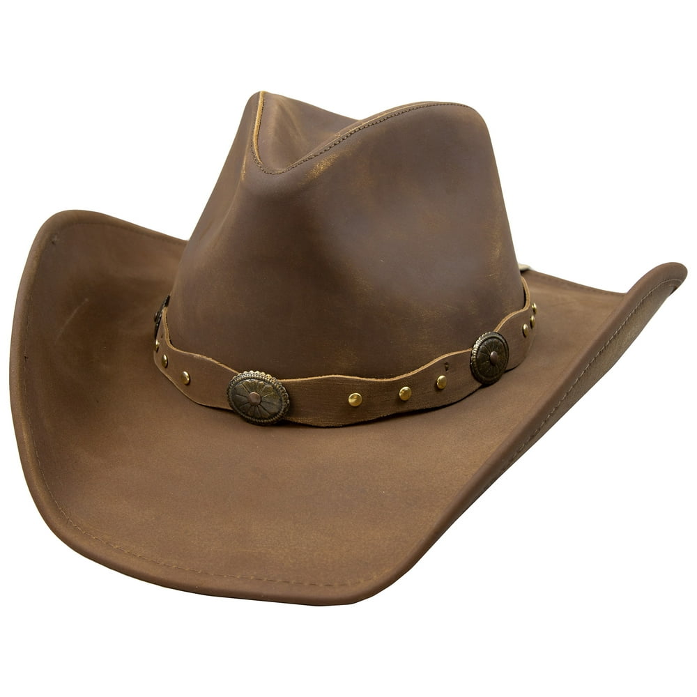 Stetson Roxbury Mocha Distressed Shapeable Leather Cowboy Western Hat ...