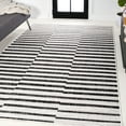 thumbnail image 4 of JONATHAN Y SANTA MONICA 4 x 6 Area Rug, Sukie Offset Stripe - Ivory/Black, SMB133E-4, 4 of 7