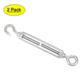 thumbnail image 1 of Unique Bargains M8 Stainless Steel 304 Hook & Eye Turnbuckle Wire Rope 2pcs, 1 of 1