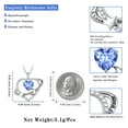 thumbnail image 5 of Fasjewly I Love You to The Moon and Back Necklace,S925 Sterling Silver Heart Birthstone Necklace, Moon and Star Pendant Necklace Christmas Birthday Anniversary Jewelry Gifts for Women / Wife /Mom, 5 of 11