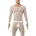 thumbnail image 2 of Tnhcen Men's Thermal Pajama Set Quick Dry Base Layer Nylon Spandex Full Body Suit Men's Sleepwear Set Warm Pajamas Suit Long Sleeve Top Bottom Active Fitness Thermal Wear, 2 of 9