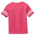 thumbnail image 5 of Yellow Rooster Toddler Football Style Soft Fine Jersey Tee Vintage Hot Pink/Blended White 3-Toddler, 5 of 5