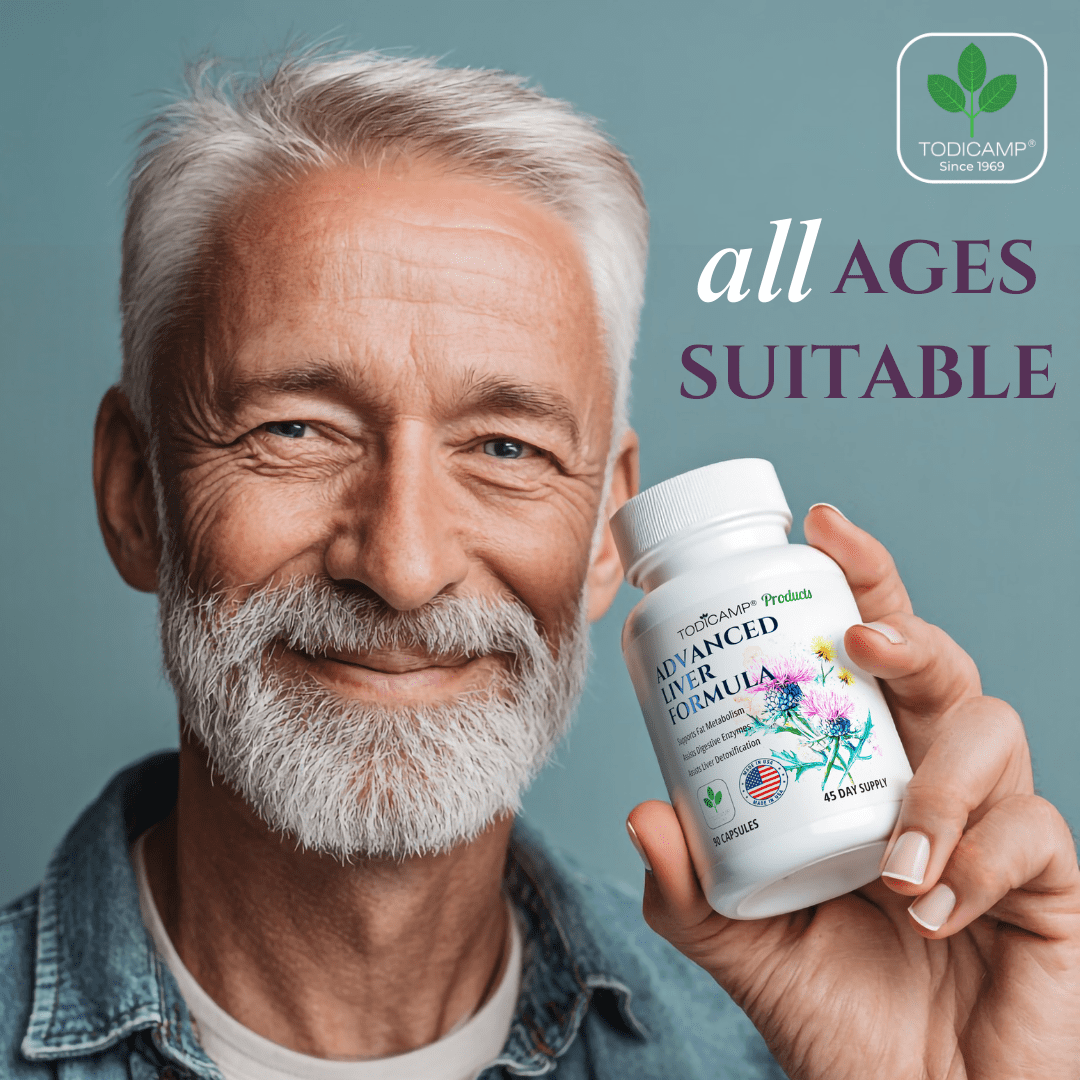 TODICAMP Liver Health with Milk Thistle, Artichoke Extract, Choline - Advanced Liver Detox Capsules for Liver Cleanse, Liver Repair, Milk Thistle Liver Support for Fatty Liver and Liver Protection