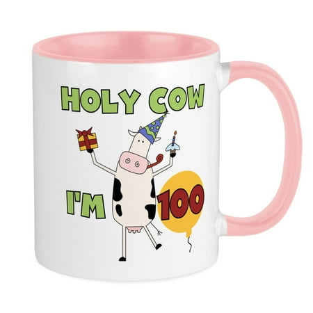 

CafePress - Cow 100Th Birthday Mug - Ceramic Coffee Tea Novelty Mug Cup 11 oz