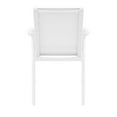 thumbnail image 5 of Luxury Commercial Living 35.5" White Resin Sling Outdoor Dining Arm Chair, 5 of 9