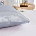 thumbnail image 3 of Luxtrada Set of 2 Solid Color Pillowcases Pillow Cover for Home Bedroom Hotel Travel (Queen Size,Gray), 3 of 8