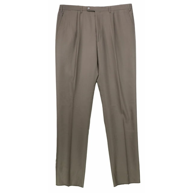 Vigano Men's 359 Olive CL42 Wool Pants Dress - 40