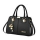 thumbnail image 4 of Bolso de mano para mujer con bandolera de moda, bolso bandolera grande con cremallera Negro, 4 of 8