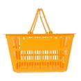 thumbnail image 6 of HOOWIFFY Portable Plastic Shopping Basket with Handles, Orange, 15.35 x 10.24 x 8.46 Inches, Lightweight and, 6 of 8