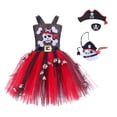 thumbnail image 5 of Faraee Pirate Costume Kit for Girls Sleeveless Tulle Tutu Dress Buccaneer Princess Halloween Dress Up Cosplay Party Dress Up Skirts Size 3-12 Years, 5 of 7