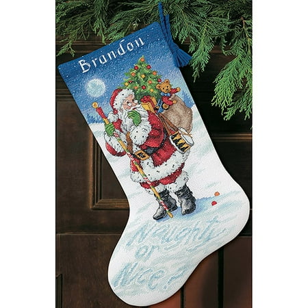 Dimensions "Naughty Or Nice? Stocking" Counted Cross Stitch Kit, 16" Long