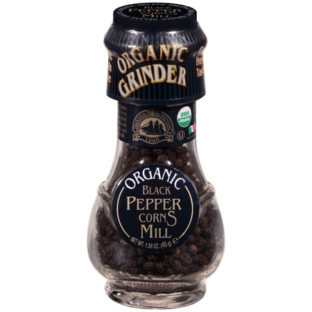 (2 Pack) Drogheria & AlimentariÂ® Organic Black Peppercorns Mill, 1.58