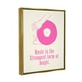 thumbnail image 3 of Music Strongest Form Of Magic Phrase Inspirational Graphic Art Metallic Gold Framed Art Print Wall Art, 3 of 6