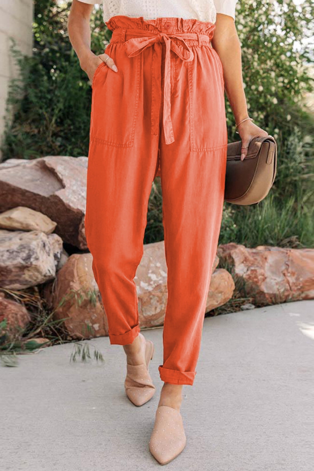 Esleycollection Orange Paper Bag 