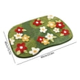 thumbnail image 3 of Eolstice Irregular Floral Doormat, Green Flocked Non Slip Rug, Washable Absorbent Entrance Mat, Front Door Home Entryway Floor Carpet, 3 of 7